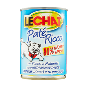 کنسرو گربه لچت مدل Pate With Tuna Natural-00406 با طعم ماهی تن طبیعی وزن 400 گرم Lechat Pate With Tuna Natural-00406 Cat Food