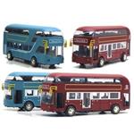 اسباب بازی ماشین فلزی اتوبوس دو طبقه لوکس چراغدار و موزیکال مدل Double-Decker Bus Model