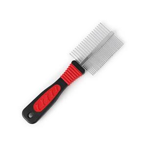 شانه گره باز کن سگ و گربه مدل دو طرفه با دسته ژلاتینی کد 01