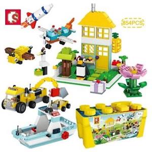 اسباب بازی لگو کلاسیک خلاقیت 854 قطعه مدل Sembo 101402 Large Creative Brick Box