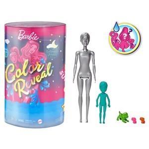 عروسک دخترانه جادویی باربی همراه 50 سورپرایز مدل Color Reveal Slumber Party Fun Dolls and Accessories