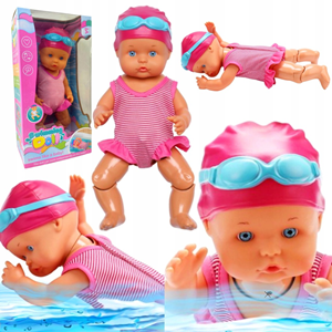 عروسک دخترانه نوزاد شناگر 33 سانتی متری Swimming Doll 