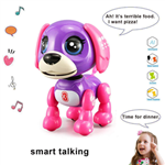 اسباب بازی ربات شارژی سگ سنسوردار بنفش تیره Electronic Robot Dog Smart Pet Dark Purple _اسباب بازی ربات