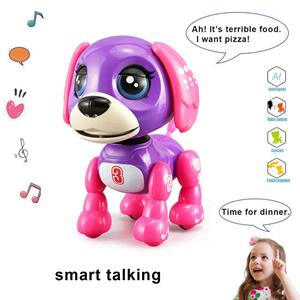 اسباب بازی ربات شارژی سگ سنسوردار بنفش تیره Electronic Robot Dog Smart Pet Dark Purple _اسباب بازی ربات 