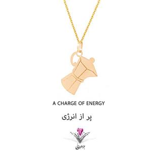 آویز طلا شانس (LUCK) طرح موکاپات زنانه 9858 