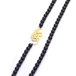 گردنبند اسم طلا مهره ای ساحل 1898