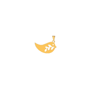 پلاک طلا طرح گنجشک زنانه  8788 