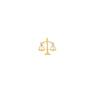 پلاک طلا طرح ترازو عدالت زنانه   