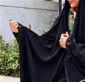 چادر مشکی جده طرح ملکه جواهردوزی کد hej046