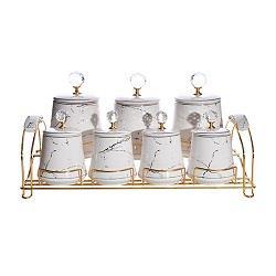 پا سماوری ماربل 7 تایی سفید درب الماس کد8100 مام لوکس