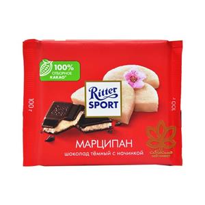 شکلات دارک با مارزیپان ( بادام تلخ ) ۱۰۰ گرم ریتر اسپرت – Ritter Sport