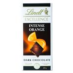 شکلات تلخ پرتقالی با تکه های بادام ۱۰۰ گرم اکسلنس لینت – lindt