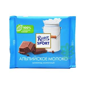 شکلات شیری الپ ۱۰۰ گرم ریتر اسپورت Ritter Sport 