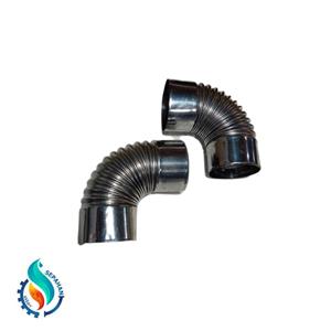 زانو 90 درجه دودکش استیل 8