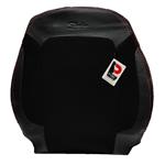 روکش صندلی خودرو محصول پارس کاور طرح پارچه چرم مشکی دوخت قرمز مناسب برای خودرو شاهین
