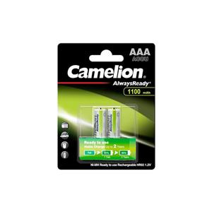 باتری شارژی نیم قلمی AR کملیون Camelion AAA 1100mAh Ni-MH 1.2v – کارت 2 عددی 