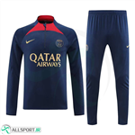 ست نیم زیپ شلوار پارسن ژرمن Paris Saint German Tracksuit 2023-24 Navy Blue