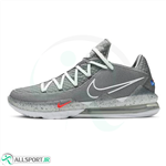 کفش بسکتبال نایک لبرون طرح اصلی Nike Lebron17 Low Grey White