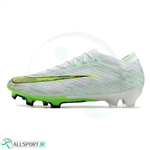 کفش فوتبال نایک مرکوریال طرح اصلی Nike Air Zoom Mercurial Vapor 15 Elite FG Ice Green Black Silver