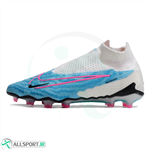 کفش فوتبال نایک فانتوم طرح اصلی Nike Phantom GX Elite DF FG  Baltic BluePink Blas tWhite Laser Blue