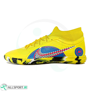 کفش فوتسال سایز کوچک نایک مرکوریال ساق دار طرح اصلی Nike Mercurial Suoerfly Yellow Blue