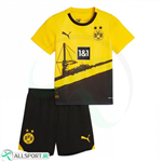 پیراهن شورت بچگانه اول دورتموند رویس  Dortmund 2023-24 Home Soccer Jersey Kids Shirt Short