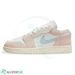 کتانی رانینگ زنانه نایک جردن طرح اصلی Nike Air Jordan1 Low SE Pink White