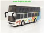 ماشین اسباب بازی فلزی اتوبوس دوطبقه (CARTOON BUS)(YD631) رنگین کمان