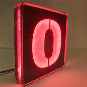 سنگ نورانی مربع ضدآب شماره 0سایز10سانت تک رنگ 12ولت مدلpl100