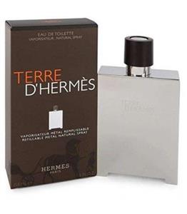 عطر و ادکلن مردانه هرمس تره دهرمس رفیلابل متال ادوتویلت Hermes Terre d Hermes Refillable Metal for men