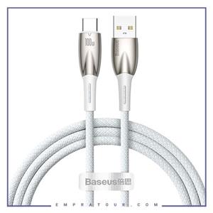 کابل شارژ تایپ سی 6 آمپر 100 واتی بیسوس Baseus Glimmer Type C Data Cable CADH000402
