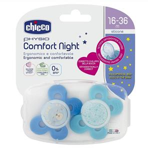 پستانک چیکو ارتدنسی ۲عددی سایز ۱۶ _ ۳۶m فیزیو فورما chicco طرح خرس و ستاره