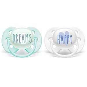 پستانک اونت اولترا سافت دوعددی ۰تا۶ ماه avent ultra air فیلیپس happy dreams