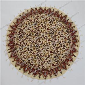 سفره قلمکارگردقطر100 باغ انگور پاییزه کرم اعلاء(1 متری)