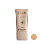 کرم ضد آفتاب مرطوب کننده کرم پودری و پرایمری SPF 50 سان سیف golden beige اورجینال