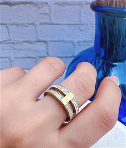 انگشتر دو لاین طرح کلوین کلین با حک ck