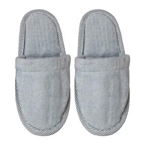 دمپایی حوله ای خاکستری روشن