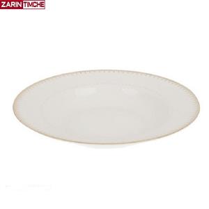 بشقاب خورشت خوری چینی زرین مدل سپیدار