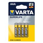 باتری نیم قلمی(AAA)Zinc-Carbon وارتا مدل SuperLife بسته 4 عددی