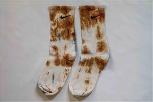 جوراب نایک پنبه ای تای دای کرم قهوه‌ای