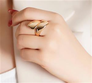 انگشتر زنانه ژوپینگ فری سایز مدل آینه ای کد RS-1459