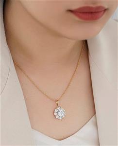 گردنبند زنانه ژوپینگ مدل دایره تمام نگین