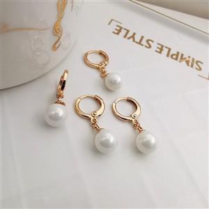 گوشواره زنانه آویز ژوپینگ مدل مرواریدی کد BM-147