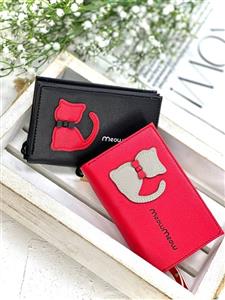 کیف پول زنانه طرح میومیو سایز متوسط