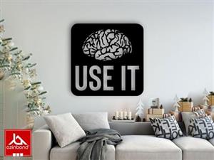 قاب دیواری فلزی طرح از عقلت استفاده کن کد 26