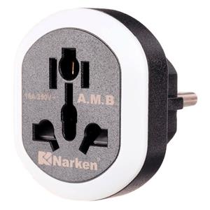 تبدیل ۳ به ۲ برق اورجینال نارکن NK-110 (ال ای دی دار)
