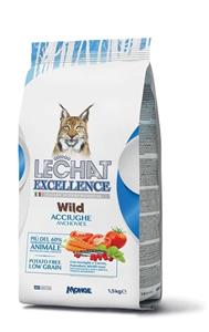 غذای خشک مخصوص گربه بالغ Lechat Excellence با طعم ماهی کولی - 2 کیلوگرمی