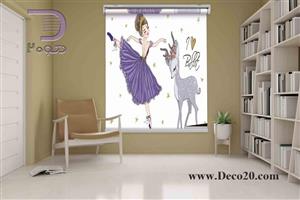 پرده زبرا تصویری طرح آهو کد k-1660