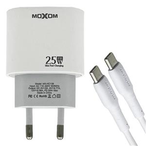 شارژر دیواری 25 وات موکسوم مدل MX-HC139 به همراه کابل تبدیل usb-C