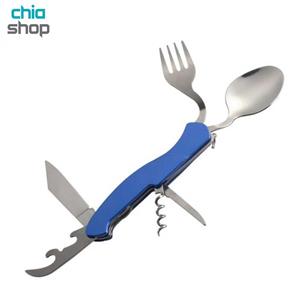 قاشق چنگال تاشو رنگی سر هم